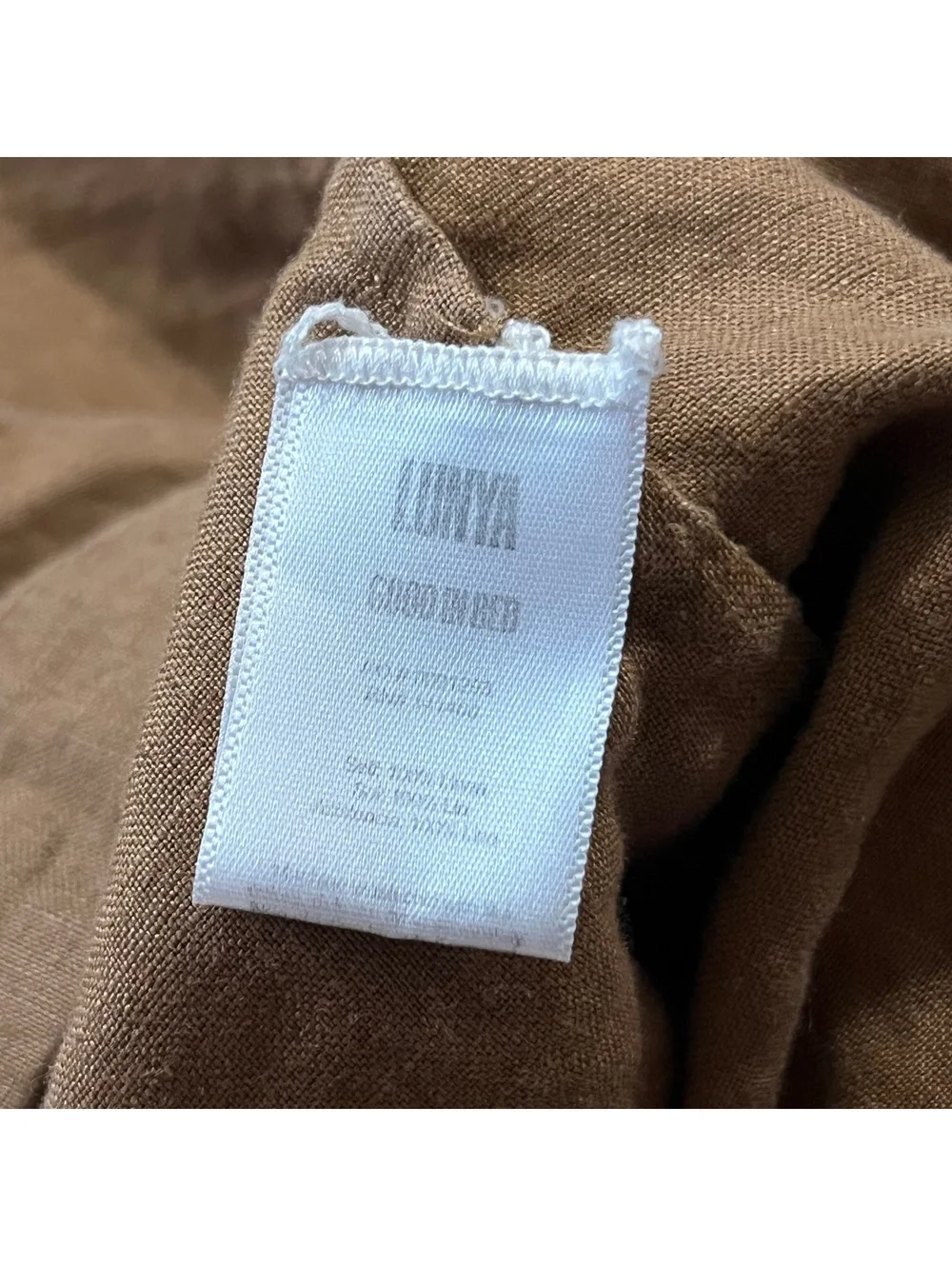 Lunya Linen Lounge Shorts Tan Brown Size Large